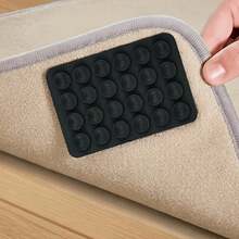 4pcs Reusable Carpet Anti-Slip Pads, Invisible Silicone Suction Cup Carpet Grippers, Non-Marking Anti-Slip Carpet Pads, Suitable For Carpets, Yoga Mats And Floor Mats, Strong Grip Vacuum Pads, Non-Damaging Removable Carpet Fixers - Multicolor - View 4