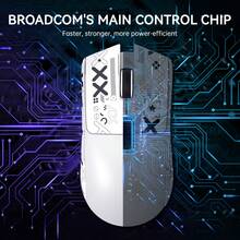 ATTACK SHARK X11 59g Ultra-Light Wireless Gaming Mouse, Termasuk Grip Tape, Dock Pengisian Daya RGB, Mouse PC Nirkabel/Berkabel BT/2.4G, 22000 DPI, 5 Tombol yang Dapat Diprogram - View 5