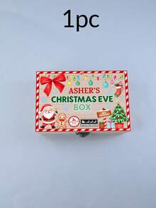 Custom Christmas Eve Keepsake Box, Personalized Rustic Wooden Memory Box For Home Decor, Festive Name Storage Case, Customized Name Holiday Gift Box, Customizable Seasonal Keepsake For Christmas Party Display, Christmas Party Decor, Merry Christmas - Style I - View 19