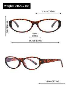 2pcs Women's Oval Frame Vintage Decorative Non-Prescription Glasses - Medium Box HL8852 Tofu PF8455 Black and White Flat 2 Pairs - View 5