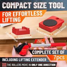 7pcs Heavy Duty Moving Kit: Furniture Lifter, Slider Kit, Elevator, Easy Lifting Rolling Tools, Foundation For Moving Large Items, Simple Sofa Space Conversion Design - 7PCS - View 5