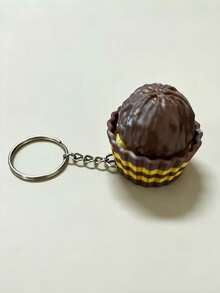 1pc Chocolate Keychain, 3D Printed Keychain, Realistic Design, Clear Texture, Multiple Colors Available. Perfect For Christmas, Halloween, Party, Thanksgiving, Valentine's Day, New Year Gifts, Durable Key Ring, Backpack Charm, Car Decoration, Unique Multi-Functional Keychain - Multicolor - View 3