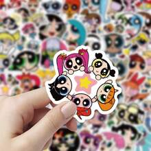 Warner Bros 103 miếng nhãn dán hoạt hình The Powerpuff Girls chính hãng bằng vinyl chống nước, phù hợp cho bình nước, laptop, ốp điện thoại, quà tặng sinh nhật, quà tiệc, quà lễ, quà tựu trường - Nhiều màu - Xem 4