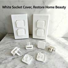 US Standard Power Outlet Protective Covers, Home Child Electric Shock Safety Plug, Compatible With US Wall Outlets, Baby Home Anti-Touch Socket Protection Accessories (12pcs) - A - View 1
