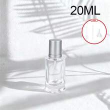 20ml/30ml/50ml Clear Glass Perfume Spray Bottle, Empty Refillable Fine Mist Atomizer For Women And Men, DIY Fragrance, Handbag, Travel And Daily Use - Silver - View 9