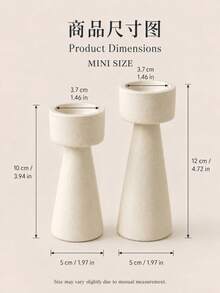 Geometric Candle Holder, Modern Minimalist Design, Metal Candle Stand Suitable For Home Desktop Decor, Living Room Housewarming Gift - Tall and Short Columns - View 3