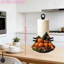 Christmas Fireplace Shaped Paper Towel Holder, Creative Desktop Roll Paper Holder, Christmas Tabletop Atmosphere Decorative Ornament - C - View 9