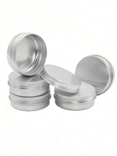 24/16/1pc Aluminum Round Metal Tins With Screw Lids, 10ml/30ml/50ml/60ml Refillable Lidded Metal Tins, Empty Aluminum Tins, Metal Candle Storage Tins For Crafts, Candies, Cosmetics, Lip Balm, Candles, DIY, Etc.