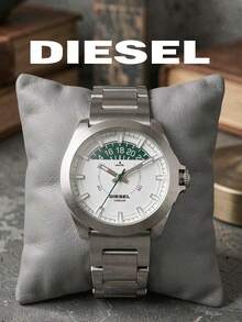 Diesel DZ1699 Classic Men's Gift Wrist Watch, Date Display 10BAR Water Resistant Daily Wristwatch - Silver - View 1