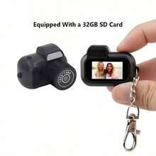 Kamera Gantungan Kunci Mini 1080P - Layar HD 0,96", Desain SLR Klasik 2MP, Sudut Lebar 160°, Tali Anti-Hilang, Kamera DV Portabel Isi Ulang, Cocok untuk Dewasa/Remaja/Perjalanan Luar Ruangan - MultiWarna - View 1