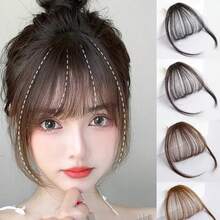 Airy Bangs Hair Extension, One-Piece 3D Bangs Hair Accessory - Realistic Synthetic Material Clip-In Wig, Suitable For Daily Wear, Easy To Style, Create A Fuller And More Voluminous Hairstyle Effect, Multi-Functional Women's Hair Accessories, Claw Clips, Hair Claw, Hair Clips, Hair Pins - Multicolor - View 1