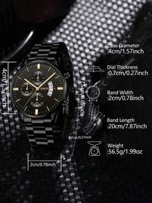 4pcs Men's Quartz Watch Mixed Set With Single Calendar Function, Round Dial, Business Casual Minimalist Scale, Suitable For Daily Wear, Decoration Or Graduation Season, Birthday And Various Festival Gifts For Male Friends - Multicolor - View 7