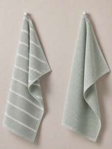 %100 Cotton Kitchen Towels – Soft & Absorbent & Dish Towels 2/3pcs - Mint Blue - View 3