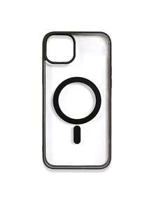 1pc 5-Style Optional Contrast Border Magnetic Large Window Transparent Phone Case, Ins Minimalist Phone Case, Built-In Magnetic Ring Supports Wireless Charging; Covers, A Style Transparent Border / B Style Light Pink Border / C Style Vibrant Orange Border / D Style Classic Black Border / E Style Light Gray Border, Raised Lens Full Coverage Anti-Drop Soft Shell, Minimalist Versatile Fashion Phone Case, Suitable For Personal Use, Birthday Gift Choice; Compatible With IPhone Case - Multicolor - View 82
