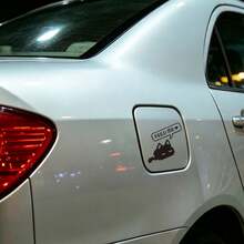 Retro Pixel Cat "Feed Me" Car Sticker, Funny Fuel Tank Cap Decal, Cute Pixel Art Auto Decoration - A - View 5