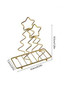 1PC Creative Christmas Tree Shaped Napkin Holder, Desktop Vertical Book Clip Storage Rack, Suitable For Christmas Home Decor, Family Party Gathering Table Decoration Ornament, Holiday Gift For Family And Friends - View 3