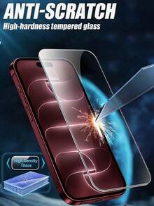 2pcs High Definition Tempered Glass Screen Protector, High Hardness, Transparent, Anti-Scratch, Anti-Fall, Waterproof, Compatible With IPhone Duo/18 Pro Max/18 Pro/18/17e/17 Pro Max/17 Pro/17 Air/17/16 Pro Max/16 Pro/16 Plus/16/15 Pro Max/15/14/13/12 And Other Models. - Clear - View 2