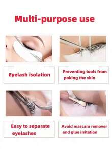 10 Pairs Hydrogel Eyelash Extension Eye Patches Professional Under Eye Pads Eyelid Pads Makeup Tools - Black - View 3