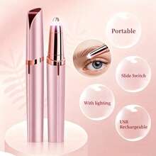 AXH. USB Rechargeable Painless Precise Portable Electric Eyebrow Trimmer, Eyebrow Remover, Suitable For Lip, Nose And Facial Hair Removal, Shaver For Women - Multicolor - View 5