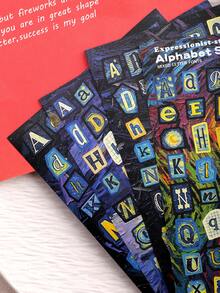 4 Sheets English Letter Stickers, Number Stickers, Symbol Stickers, Label Stickers, Set, Vintage DIY Stickers, Creative Stickers, Stationery Stickers, Junk Journal Scrapbook Supplies Set, Letter Stickers, Suitable For Scrapbooking - Multicolor - View 2