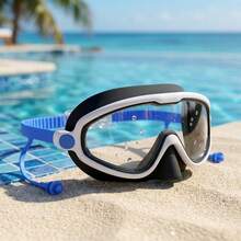 Large Frame Anti-Choking Children's Swimming Goggles 3-8 Years Old Nose Coverage Anti-Water Entry HD Wide View Anti-Fog Lens, First Day Of School - Multicolor - View 10