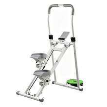 Stair Stepper Exercise Machine For Home Gym, Foldable Vertical Stair Climber, Extended Step Range - Grey - View 1