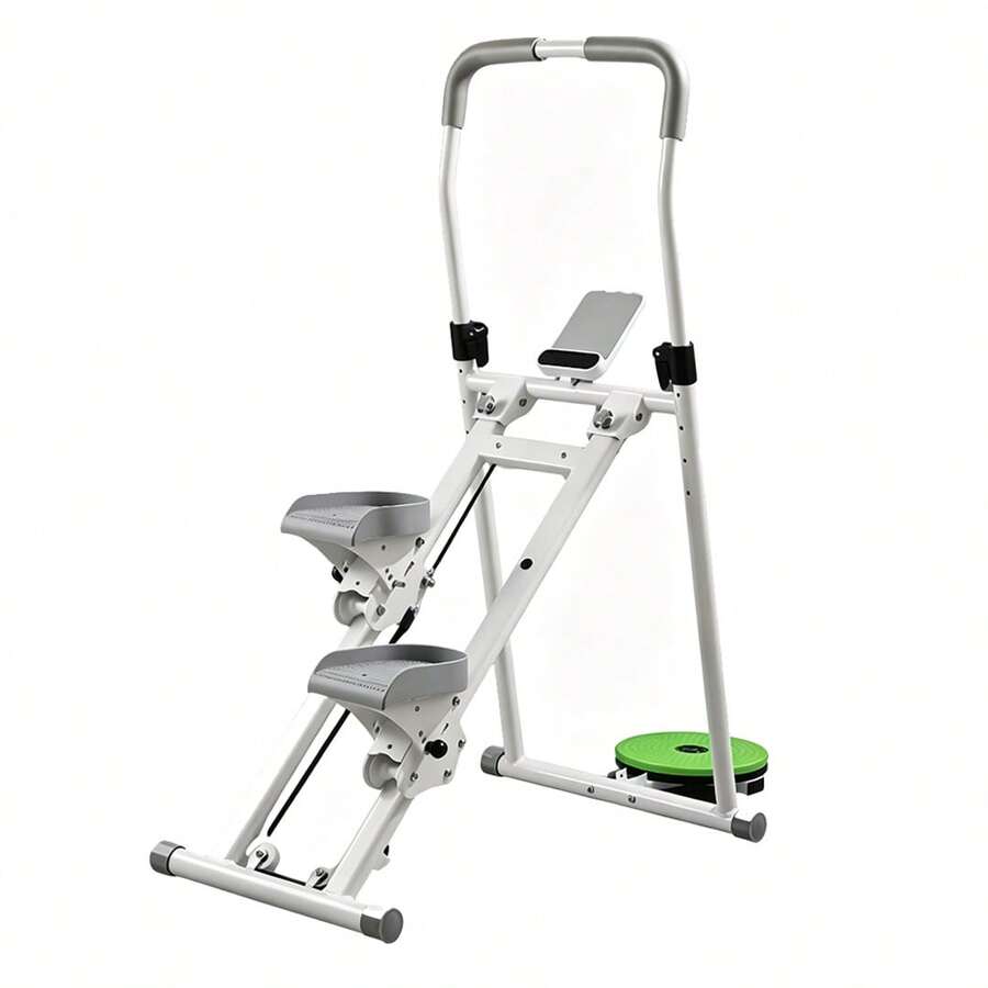 Stair Stepper Exercise Machine For Home Gym, Foldable Vertical Stair Climber, Extended Step Range - Grey - View 1