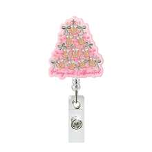 1pc Christmas Santa Claus Coffee & Pink Sauce Retractable Badge Holder Clip, Suitable For ID Cards, Doctor Badges, Nurse Badges, Teacher Name Tags And More - Multicolor - View 13