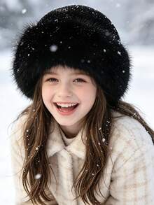 1/2 Pcs 8-16 Years Old Plush Bucket Hat, Plush Earflap Hat, Suitable For Autumn/Winter Daily Wear, Unisex Teen Style, Best Gift - Multicolor - View 3