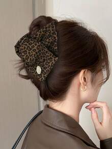 1pc Solid Color Fabric Dark Striped Triangle Claw Clip Women's Premium Hair Claw Hair Accessory - Multicolor - View 10