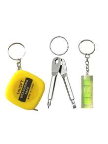 5pcs Men's Screwdriver Keychain, Tape Measure Keychain, Mini DIY Repair Tool Set, Car Key Accessory, Spirit Level Tool,Bag/Backpack Charm,Gifts - Multicolor - View 11