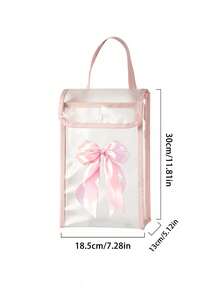 Household Toilet Paper Storage Bag, Tissue Holder, Printed With Bow, Crystal Effect Apple And Cherry Patterns. Large Capacity Toilet Paper Storage Bag, Multi-Functional Hanging Storage Box, Waterproof No-Drill Hanging Storage Bag, Suitable For Kitchen, Bathroom, Bedroom, Office, Dining Room, Home Essential - Multicolor - View 11