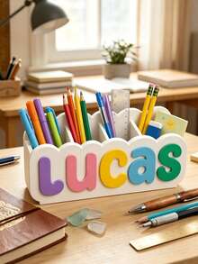 Personalized Name Pencil Holder, Custom 3DPrinted Desk Organizer, Back To School Gifts - Multicolor - View 4