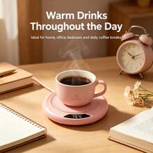 1pc USB Smart Cup Warmer, Slim Design With LED Display Constant Temperature Cup Mat, Office Smart Beverage Heater, 3 Temperature Settings, Suitable For Autumn/Winter Outdoor Camping, Picnic, Kitchen - Multicolor - View 7