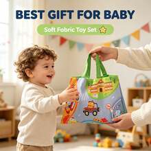 Infant Traffic Theme Fabric Soft Block Play Mat Set, Baby Early Education Soft Ball Toys, Educational Grasping Training Toys - Multicolor - View 6