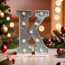 21cm/8.27in Silver Letter Light Home Decor, Wedding Birthday Party Proposal Decoration Letter & Number Light, Girls Dorm Room Decoration Light, Letter Light Sign - Warm white light - View 30