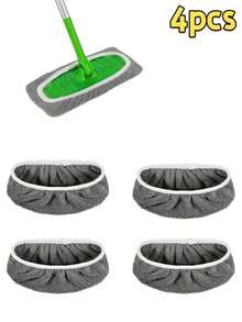 8/4/1pc Reusable Mop Cloth, Dry And Wet Dual-Use Flat Mop Pad, Washable, Suitable For Solid Wood Floor Cleaning: Durable And High Absorbency, Fits Most Flat Mops/Christmas/Shiny Set/Halloween Costume - Multicolor - View 14