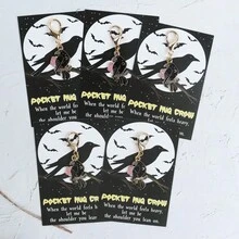 10pcs Lucky Crow Keychain Set With Pocket Hug Card, Lucky Gift, Suitable For Decorating Bags Accessories, Ideal Choice For Family And Friends, Halloween Small Gift, Novelty Pendant - Multicolor - View 8