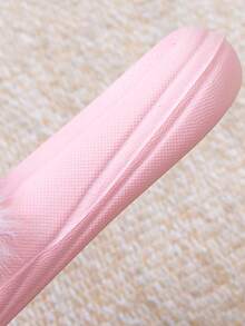 1 Pair Winter Girls Fashion Pearl Style Home Slippers, EVA Ultra-Light Sole Design, Suitable For Home Slip-On Slippers, Easy To Put On And Take Off - Pink - View 5