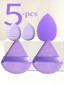 3PCS Makeup Sponges + 2PCS Makeup Powder Puffs Loose Powder Puff Pressed Powder Puff Setting Sponge Makeup Tools Makeup Supplies Soft Powder Puff Dry And Wet Dual-Use Powder Puff Cushion Multi-Functional Makeup Tool Suitable For Liquid Foundation Foundation And Concealer Suitable For All Skin Types Beauty Skincare Products - Multicolor - View 19