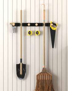 Heavy Duty Wall Mounted Tool Storage Rack - Garage And Garden Tool Organizer, Customizable For Mops, Brooms, Shovels, Rakes, Hammers, Screwdrivers, Wrenches, Garage Tool Hooks, Practical Storage Shelf - Storage Rack - View 5