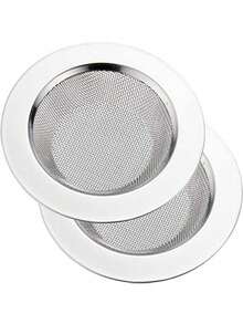 1/2/4Pcs Bright‑Silver Sink Strainer,Fine Mesh Captures Food Residue, Prevent Drain Pipe Clogging,Suitable For Kitchen Sink,Wash Basin, Easy‑Clean Household Kitchen‑Bath Fitting,Kitchen Accessories,Sink,Kitchen Decor And Accessories - A - View 1