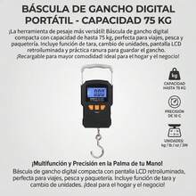 Báscula de Gancho Digital Portátil - Negro - Ver 1