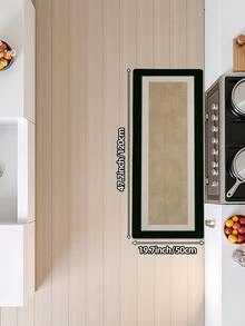 1pc Long Runner Rug, Neutral Sage Brown Kitchen Mat, Long Floor Mat Suitable For Bathroom, Kitchen, Outdoor, Hallway, Bedroom, Living Room, Machine Washable, Easy To Clean Entryway Mat, Non-Slip Bedroom Carpet, Autumn Home Decor Accessory - Multicolor - View 15