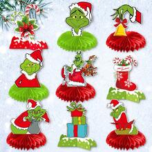 The Grinch Christmas Honeycomb Tabletop Decor Cartoon Desktop Ornament Christmas Party Table Decoration Holiday Home Decor - Multiple Styles - View 6