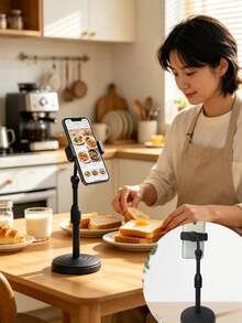 金屬手機支架，可調節通用耐用金屬手機架（適用於直播、線上課程、Vlog 等）－齋月/開齋節、復活節禮物，智慧型手機支架－手機支架、手機收納架－多款式、多色 - 彩色 - 查看 14