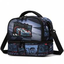 1pc Boys' Cute Dual Compartment Bag With Adjustable Shoulder Strap Cute Pattern Back To School For Students - Double-layer Bread Rolls - View 6