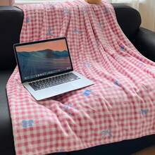 1pc Printed Flannel Fleece Blanket, High GSM Colorful Warm Soft Sofa Throw - Multicolor - View 6