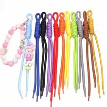 5pcs/Pack Handmade Woven Nylon Phone Lanyard Keychain Rope Length 24-28cm Doll Plush Bag Lanyard DIY Handmade Daily Decoration Nylon Knot Rope - 5pcs/pack - View 2