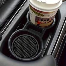 4pcs/2pcs/1pc Universal Car Non-Slip Cup Holder Coasters, Embedded Decorative Silicone Cup Coasters, Car Interior Accessories Set (7cm/2.75in) - Style a - View 7